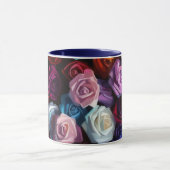 バラカラフルバラアートフローラマグカップ マグカップ (中央)