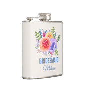 バラカラフル水彩フローラ花嫁 フラスク (右)