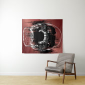 バラカラーウォールテーマ – 人間スカル タペストリー (インサイチュ(横))