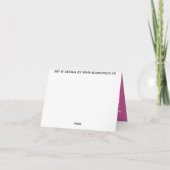 バラカードピンクの花カスタムのグリーティングカード カード (裏面)