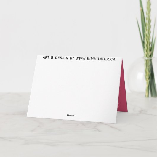 バラカードピンクの花カスタムのグリーティングカード サンキューカード (裏面)