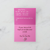 バラカードピンクの花パーソナライズされたグリーティングカード カード (内部)