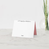 バラカードレッドローズカスタムグリーティングカード カード (裏面)