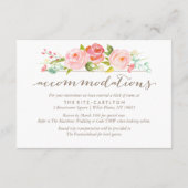 バラガーデンの両面宿泊披露宴カード エンクロージャーカード (裏面)