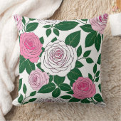 バラガーデンはっきりしたラインアート クッション (ブランケット)