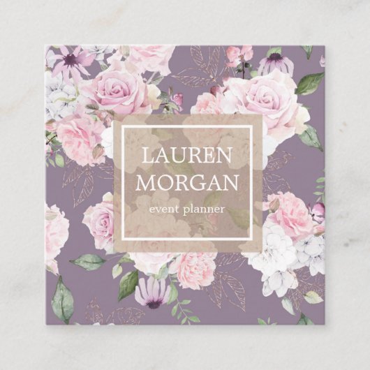 バラガーデンエレガントフローラスクエア名刺 スクエア名刺 (正面)