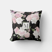 バラガーデンエレガントフローラモノグラム装飾用クッション クッション (正面)