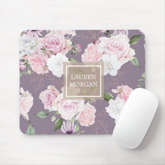 バラガーデンエレガントフローラモノグラム マウスパッド (マウス)