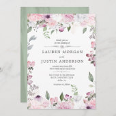 バラガーデンエレガントフローラ結婚式招待状 招待状 (正面/裏面)