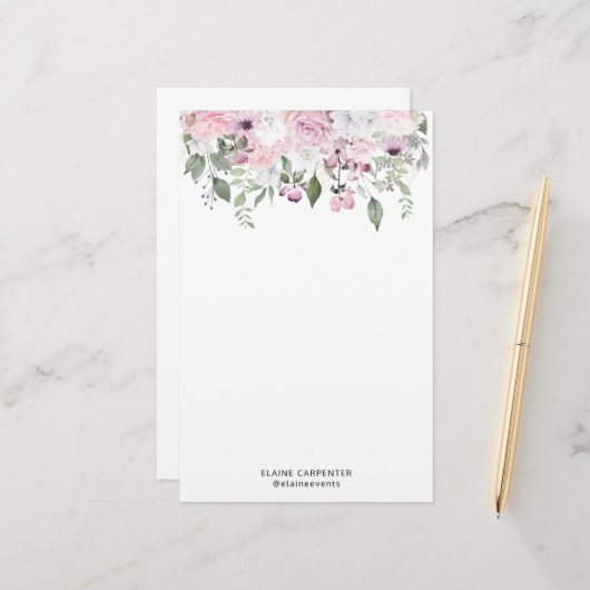 バラガーデンエレガントモノグラム文房具紙 便箋 (正面/裏面インサイチュ)