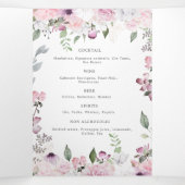 バラガーデンエレガント3折バーメニューカード 三つ折り招待状 (内部中)