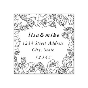 バラガーデンカップル名結婚の差出人住所 ラバースタンプ