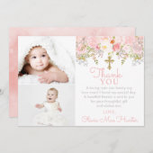 バラガーデンガールバプティスツフォトサンキューカード サンキューカード (正面/裏面)