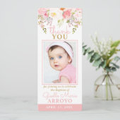 バラガーデンガールバプティスフォトブックマークサンキュー 招待状 (スタンド正面)