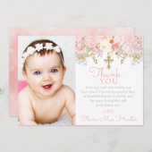 バラガーデンガールバプティスフォト サンキューカード (正面/裏面)