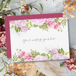 バラガーデングリーナリーメッセパーソナライズされたージ サンキューカード