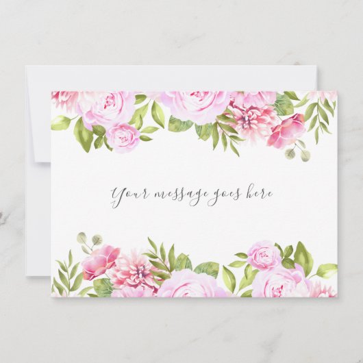 バラガーデングリーナリーメッセパーソナライズされたージ サンキューカード (正面)