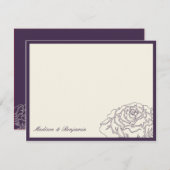 バラガーデンサンキューカード-パープル サンキューカード (正面/裏面)