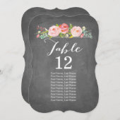 バラガーデンシャルボード個々のテーブルカード 招待状 (正面/裏面)