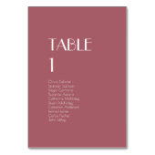 バラガーデンダークバラ結婚ズテーブルナンバーゲストレビュー テーブルナンバー (裏面)