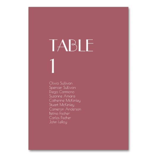 バラガーデンダークバラ結婚ズテーブルナンバーゲストレビュー テーブルナンバー (正面)