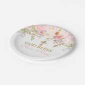 バラガーデンバプテスマパーソナライズされた紙プレート ペーパープレート (アングル)