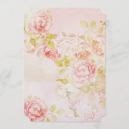 バラガーデンピンクローズ金ゴールド写真結婚のメニュー メニュー (裏面)