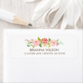 バラガーデンフローラホワイト差出人住所ラベル ラベル (インサイチュ)