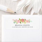 バラガーデンフローラホワイト差出人住所ラベル ラベル (インサイチュ)