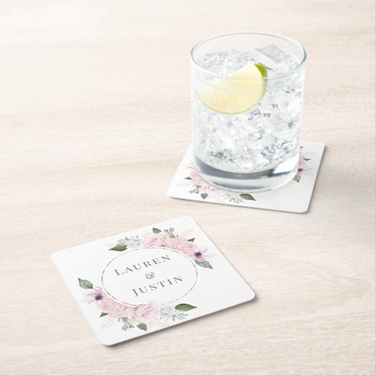 バラガーデンフローラモノグラム紙 スクエアペーパーコースター (インサイチュ)