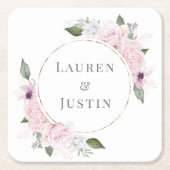 バラガーデンフローラモノグラム紙 スクエアペーパーコースター (正面)