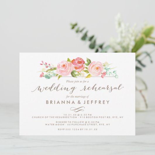 バラガーデンフローラ結婚のリハーサルディナー 招待状 (スタンド正面)
