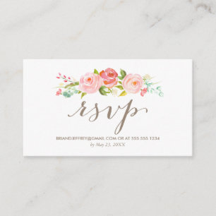 バラガーデンフローラ結婚の電子メールRSVP エンクロージャーカード