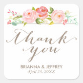 バラガーデンフローラ結婚式の引き出物ラベルズスクエア スクエアシール (正面)