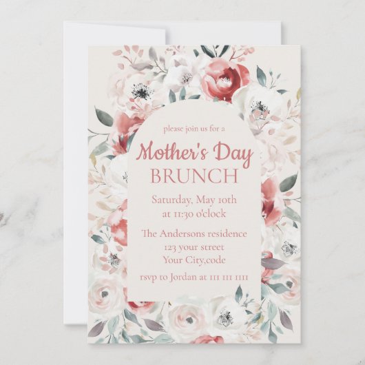 バラガーデンマザーズデイブランチ招待状 招待状 (正面)