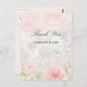 バラガーデンモダンフローラ結婚の感謝状 ポストカード (正面/裏面)