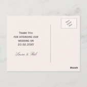 バラガーデンモダンフローラ結婚の感謝状 ポストカード (裏面)