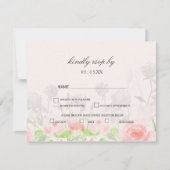 バラガーデンモダンフローラ結婚式の出欠 出欠カード (正面)