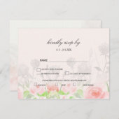 バラガーデンモダンフローラ結婚式の出欠 出欠カード (正面/裏面)