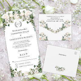 バラガーデンロマンス結婚フローラ オールインワン招待状