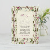 バラガーデンヴィンテージ結婚式サンキューカード サンキューカード (スタンド正面)