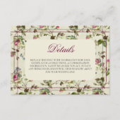 バラガーデンヴィンテージ結婚式 エンクロージャーカード (正面)