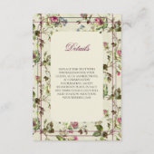 バラガーデンヴィンテージ結婚式 エンクロージャーカード (正面)