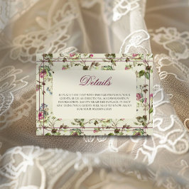 バラガーデンヴィンテージ結婚式 エンクロージャーカード