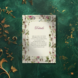 バラガーデンヴィンテージ結婚式 エンクロージャーカード