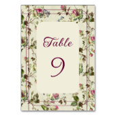 バラガーデンヴィンテージ結婚式 テーブルナンバー (正面)