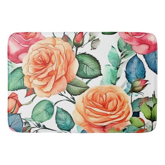 バラガーデン開花デザイン バスマット (正面)