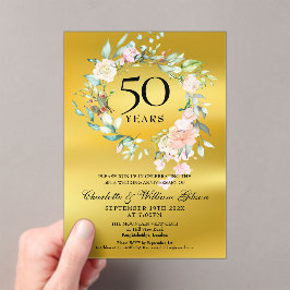 バラガーランドゴールドフォイル結婚50周年記念 アクリル招待状