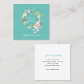 バラガーランドフローラスクエアビジネスカード スクエア名刺 (正面/裏面)