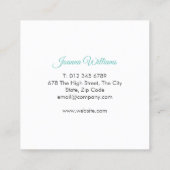 バラガーランドフローラスクエアビジネスカード スクエア名刺 (裏面)